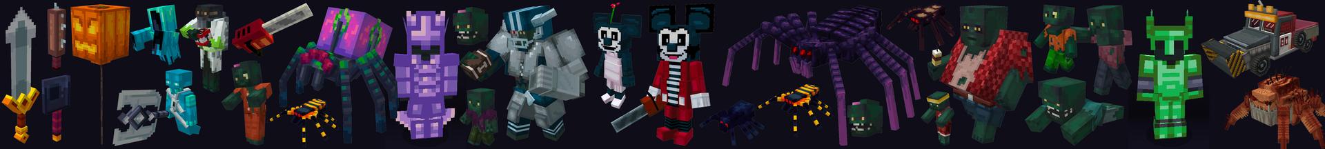 Panorama of the Minecraft Bedrock Marketplace product Mickey's Horror City created by Mine-North.