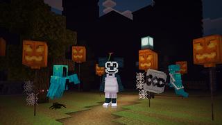 Screenshot of the Minecraft Bedrock Marketplace product Mickey's Horror City created by Mine-North.