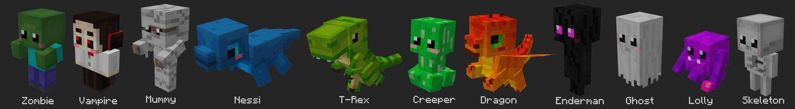 Panorama of the Minecraft Bedrock Marketplace product Mob Pets created by Mine-North.