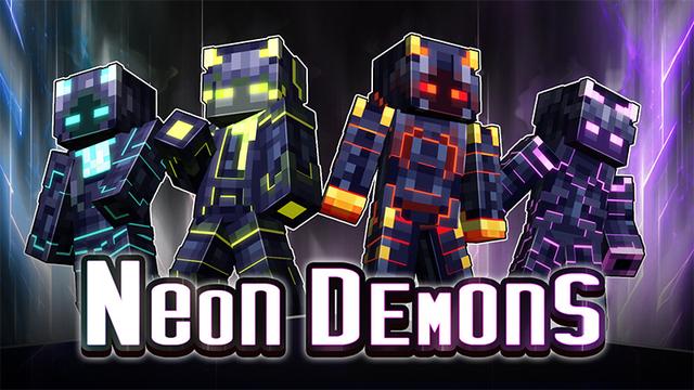 Thumbnail of the Minecraft Bedrock Marketplace product Neon Demons created by Mine-North.