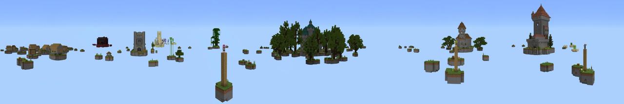 Panorama of the Minecraft Bedrock Marketplace product Next Level Skyblock created by Mine-North.