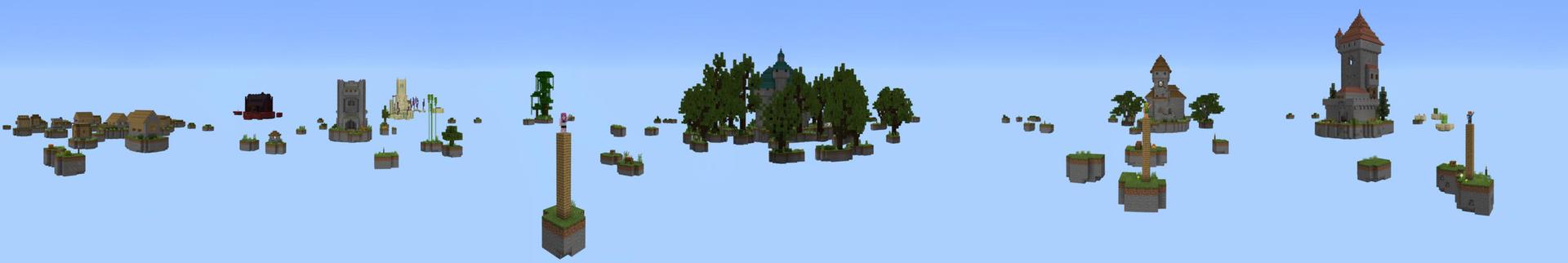 Panorama of the Minecraft Bedrock Marketplace product Next Level Skyblock created by Mine-North.
