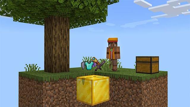 Screenshot of the Minecraft Bedrock Marketplace product One Block Red Desert created by Mine-North.