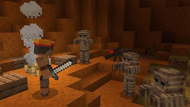Screenshot of the Minecraft Bedrock Marketplace product One Block Red Desert created by Mine-North.