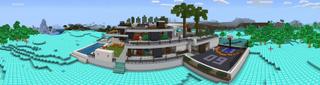 Panorama of the Minecraft Bedrock Marketplace product OP Biome created by Mine-North.