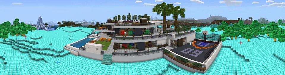 Panorama of the Minecraft Bedrock Marketplace product OP Biome created by Mine-North.