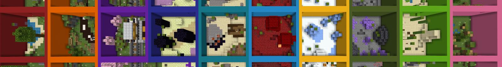 Panorama of the Minecraft Bedrock Marketplace product Parkour Grid created by Mine-North.