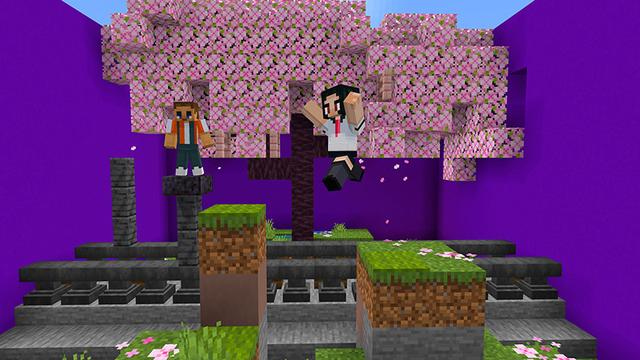 Screenshot of the Minecraft Bedrock Marketplace product Parkour Grid created by Mine-North.