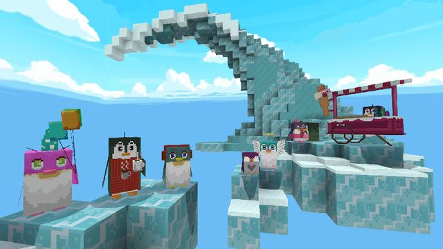 Screenshot of the Minecraft Bedrock Marketplace product Penguins Skyblock created by Mine-North.
