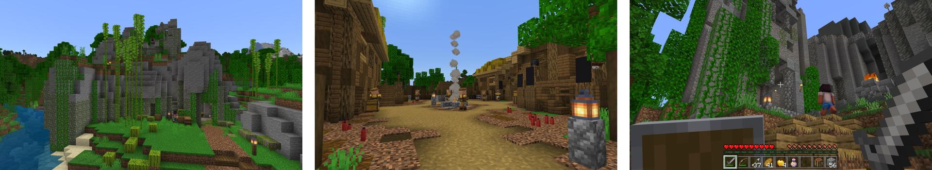 Panorama of the Minecraft Bedrock Marketplace product Plane Crash Hardcore created by Mine-North.