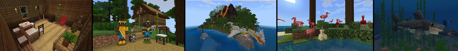 Panorama of the Minecraft Bedrock Marketplace product Plane Crash created by Mine-North.