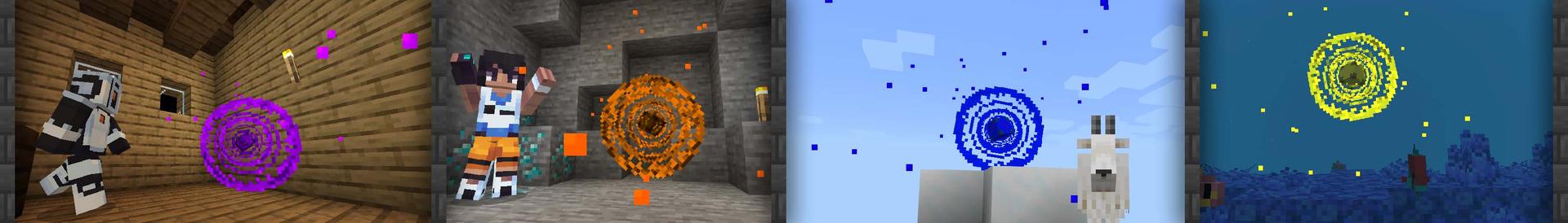 Panorama of the Minecraft Bedrock Marketplace product Portals+ created by Mine-North.