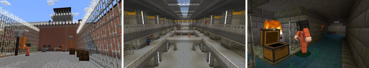 Panorama of the Minecraft Bedrock Marketplace product Prison Escape created by Mine-North.