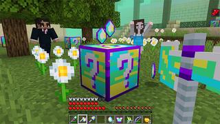 Screenshot of the Minecraft Bedrock Marketplace product Rainbow LuckyBlocks created by Mine-North.