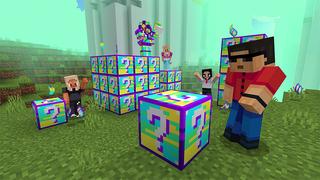 Screenshot of the Minecraft Bedrock Marketplace product Rainbow LuckyBlocks created by Mine-North.