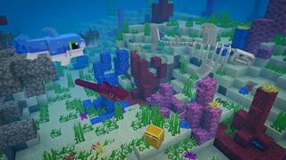 Screenshot of the Minecraft Bedrock Marketplace product Sharks World created by Mine-North.