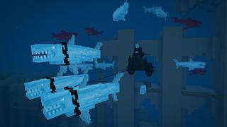 Screenshot of the Minecraft Bedrock Marketplace product Sharks World created by Mine-North.