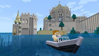 Screenshot of the Minecraft Bedrock Marketplace product Sharks World created by Mine-North.