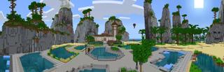 Panorama of the Minecraft Bedrock Marketplace product Sharks created by Mine-North.