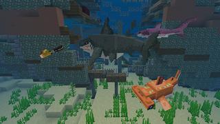 Screenshot of the Minecraft Bedrock Marketplace product Sharks created by Mine-North.