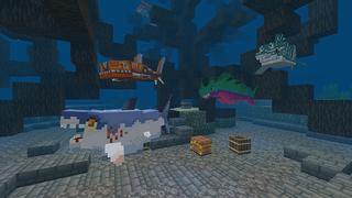Screenshot of the Minecraft Bedrock Marketplace product Sharks created by Mine-North.
