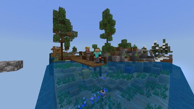 Screenshot of the Minecraft Bedrock Marketplace product Skyblock Chunk Quest created by Mine-North.