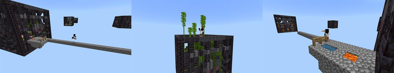 Panorama of the Minecraft Bedrock Marketplace product Spawner Skyblock created by Mine-North.
