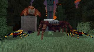 Screenshot of the Minecraft Bedrock Marketplace product Spiders created by Mine-North.