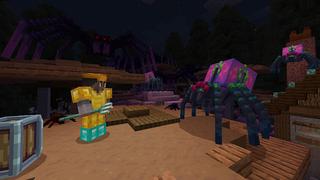 Screenshot of the Minecraft Bedrock Marketplace product Spiders created by Mine-North.