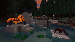 Screenshot of the Minecraft Bedrock Marketplace product Spiders created by Mine-North.