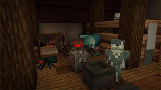 Screenshot of the Minecraft Bedrock Marketplace product Spooky Lucky Blocks created by Mine-North.