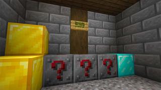 Screenshot of the Minecraft Bedrock Marketplace product Spooky Lucky Blocks created by Mine-North.