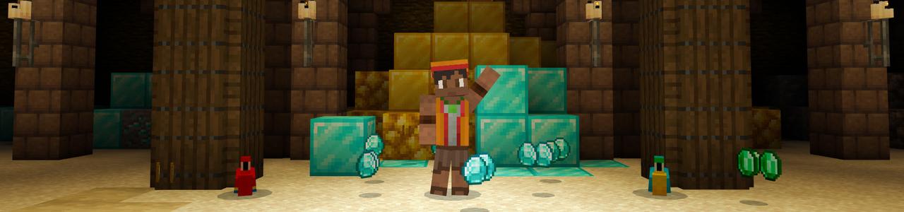 Panorama of the Minecraft Bedrock Marketplace product Steal the DIAMONDS created by Mine-North.