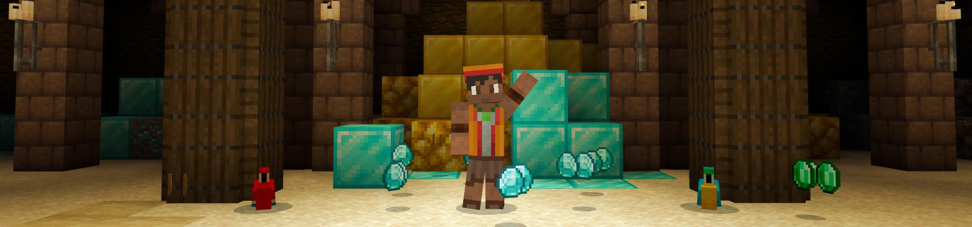 Panorama of the Minecraft Bedrock Marketplace product Steal the DIAMONDS created by Mine-North.