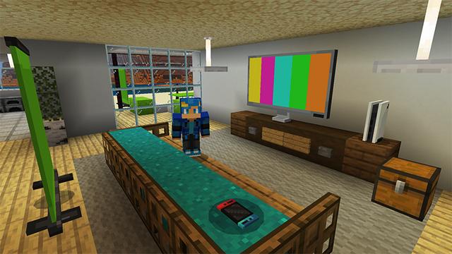 Screenshot of the Minecraft Bedrock Marketplace product Streaming House created by Mine-North.
