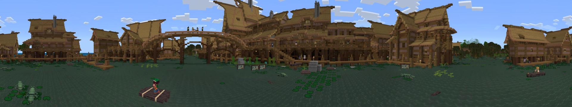 Panorama of the Minecraft Bedrock Marketplace product Swamp created by Mine-North.