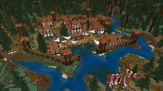 Screenshot of the Minecraft Bedrock Marketplace product Taiga Village created by Mine-North.