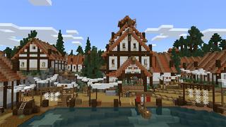 Screenshot of the Minecraft Bedrock Marketplace product Taiga Village created by Mine-North.