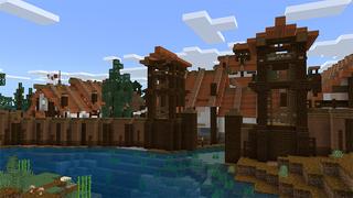 Screenshot of the Minecraft Bedrock Marketplace product Taiga Village created by Mine-North.