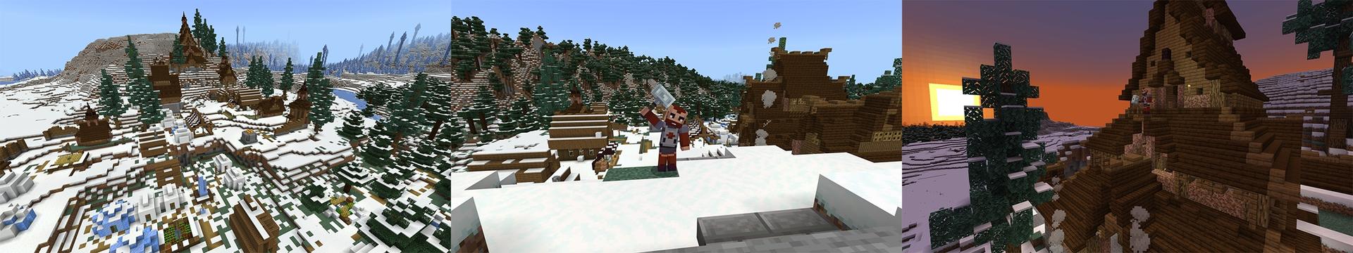 Panorama of the Minecraft Bedrock Marketplace product Viking Hammer created by Mine-North.