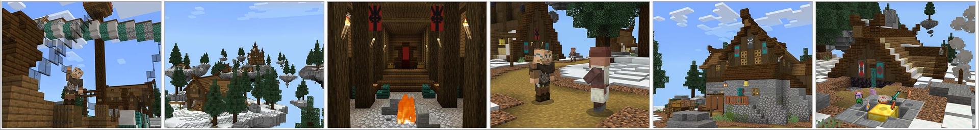 Panorama of the Minecraft Bedrock Marketplace product Vikings Random Block created by Mine-North.