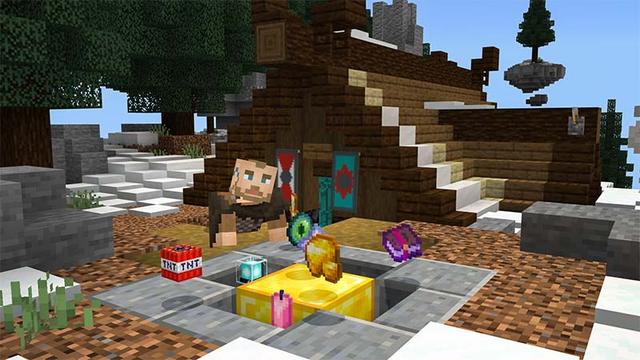 Screenshot of the Minecraft Bedrock Marketplace product Vikings Random Block created by Mine-North.