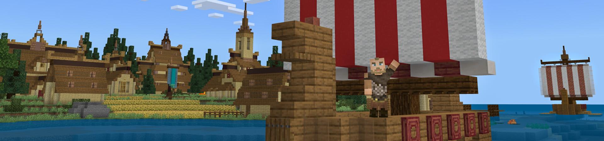 Panorama of the Minecraft Bedrock Marketplace product Vikings Survival created by Mine-North.