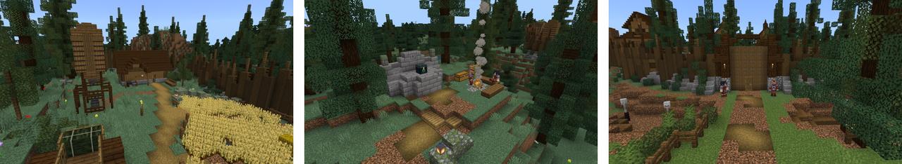 Panorama of the Minecraft Bedrock Marketplace product Vikings Village created by Mine-North.