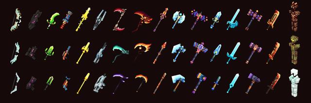 Panorama of the Minecraft Bedrock Marketplace product Weapon Evolve created by Mine-North.