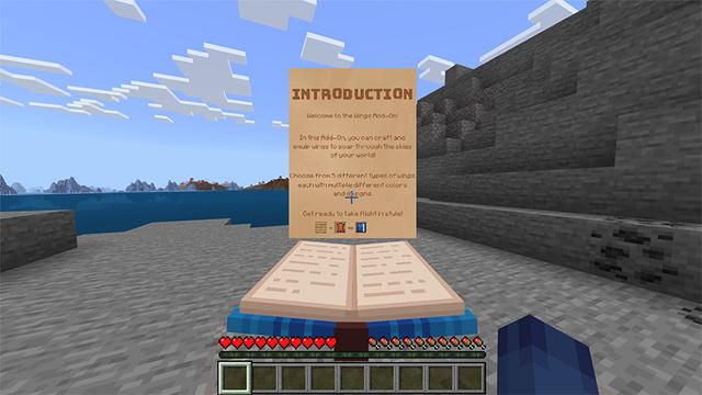 Screenshot of the Minecraft Bedrock Marketplace product Wings created by Mine-North.
