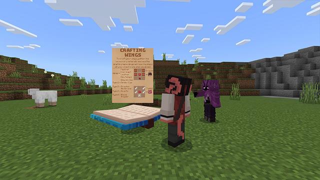 Screenshot of the Minecraft Bedrock Marketplace product Wings created by Mine-North.