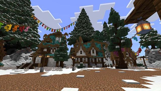 Screenshot of the Minecraft Bedrock Marketplace product Winter Festival created by Mine-North.