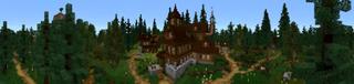 Panorama of the Minecraft Bedrock Marketplace product Witch Underground Base created by Mine-North.