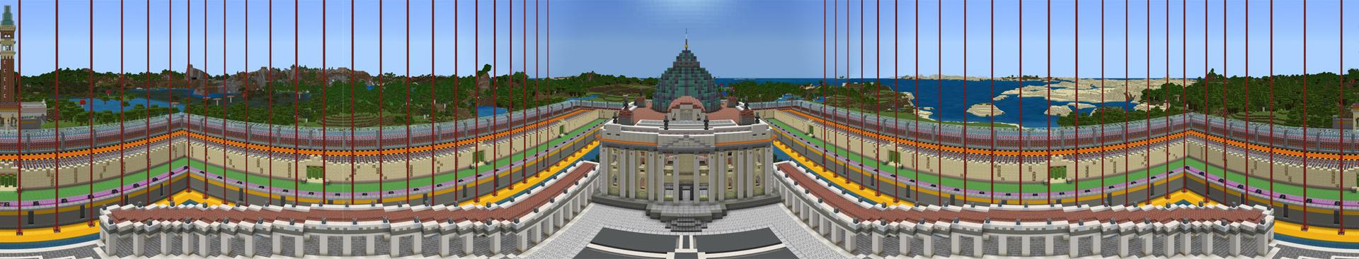 Panorama of the Minecraft Bedrock Marketplace product World Safest Base created by Mine-North.